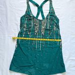 Free People Ella Embellished Slip - Teal - S Photo 6