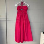 Sofie The Label Hot Pink Cutout Halter Midi Dress Women’s Sz Small Summer Dress Photo 2