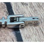 None Pretty Silver Tone & Black Rhinestone Floral Link Tennis Bracelet 7.25" Long Photo 9