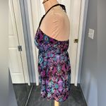 Self Esteem Vintage  Y2K Purple Abstract Print Babydoll Tank Top Fairy Boho Photo 3