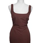 BHLDN  Catarina Brown Crepe Maxi Dress Women’s Size 2 Sleeveless Slit Formal Photo 2