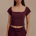 Meshki  Ellis Top Cap Sleeve Longline Suiting Photo 0