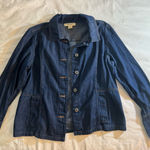 Studio West  Women’s Dark Blue Thin Denim Jacket Photo 0