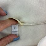 Qinsen Fleece Cropped Jacket Pullover Women's Size Small Cream Y2K Drawstring Tan Photo 3