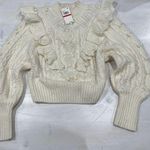 ASTR BRAND NEW W‎ TAGS!  white ruffle sweater Photo 0