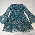 House of Harlow 1960 REVOLVE Vaida Mini Dress in Teal Floral Multi Small Blue Photo 11