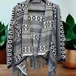 Poof! Poof Aztec Made From Love Fringe Cardigan Small Photo 0