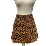 We The Free Free People Brown Leopard Zip Front Mini Skirt WORN ONCE size 29” Photo 1