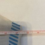 Calvin Klein Jeans Blue Cream Geometric Stripes Semi Sheer Blouse Top XS Flowy Photo 6