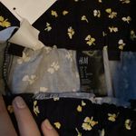 H&M  Dark blue and yellow Floral Pants Photo 2