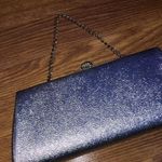 VINTAGE Silver Metallic Chain Strap Clutch Purse Photo 1