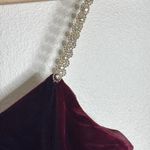 Jessica McClintock Vtg ladies velvet purple dress beaded straps size 7/8 90s Photo 6