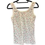 Faded Glory 90s Micro Floral Cotton V-Neck Cami Tank Top M/L-- Vintage Rosette Print Photo 4