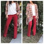 Wide leg Red Jeans Size 29 Photo 1