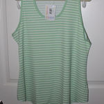 LuLaRoe  Women's 3XL Sea Green and White Striped Tank top Photo 0