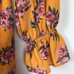 NA-KD  Yellow Floral Dress Belted V-Neck NWT size 8 (b14) Photo 5