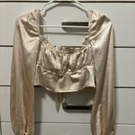 Princess Polly Estee Satin Top Champagne Photo 1