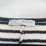 ZARA  Woman Classic V-Neck‎ Short Sleeve Black And White Short Sleeve Tunic Top Photo 3