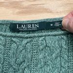 Ralph Lauren LAUREN  Rollneck Cable Knit Sweater Green Size Medium Fisherman Photo 2