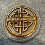 Stone Mountain USA LLC Gray Wristlet Clutch Bag with Gold Logo Detail Photo 5