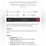 Lululemon NWT Free To Be Longline Bra Velvet Dust Size 4 Photo 4
