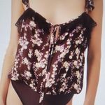 Free People Take It Away Bodysuit In Chocolate Merlot Combo Size S Photo 0