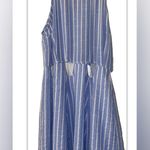 Love Riche Blue And White Striped Short Sundress  Photo 0