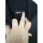 J. McLaughlin  Full Zip Jacket Pockets Black Silk Quilted Ribbed Photo 8