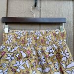 Aerie Womens Shorts Beige Tan Pink Floral Smocked Waist Flowy Size Medium Photo 4