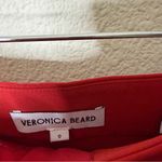 Veronica Beard Lebone Pleated Crepe Straight Leg Pants Crimson Red Womens Size 0 Photo 5