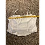 Victoria's Secret Vtg Y2k  White Velvet Tank Top Sz M Coquette Cottagecore Angel Photo 5