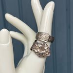 Vintage Silver Plate Spoon Rings Set Size 8.0 & 5.5 Photo 0