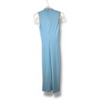 Lulus NWOT Kamara Light Blue Mesh Cutout Knotted Midi Bodycon Dress Small Photo 8