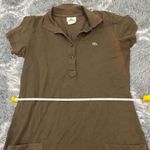 Lacoste  pique solo cotton dress brown size 38   Has a stain on front but can mos Photo 6