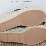 Marc Fisher Angelina Dark Navy Blue Suede Espadrille Wedge Sandals Size 8 Photo 2