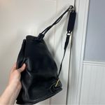 Coach  Bixby sling bag VTG rare made in USA black‎ leather drawstring bucket bag Photo 5