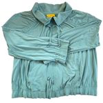 St. John  blue funnel neck zip tracksuit jacket with rhinestones and pockets LG Photo 4