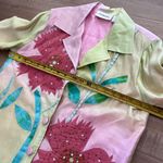 Chadwick's  100% Silk Embellished Floral Jacket Blazer Pink Yellow size 4 Photo 6
