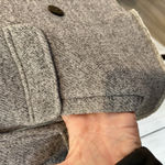 CAbi  Gray Shrunken Pea Coat Double Breasted Anchor Button Jacket Size Small Photo 8