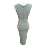 Akira Draped Bodycon Midi Dress Mint Green Size Medium Photo 3