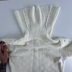 Willow Glenn Ivory Sweater Dress XS Turtleneck Long Sleeve Knit Textured Dot NWT White Photo 8