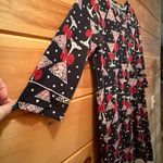 Soma  Black and Red Cocktail Print Nightgown Photo 3