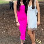 SheIn  Bodycon Midi Dress Hot Pink Spaghetti‎ Strap Cocktail Party XS Photo 5