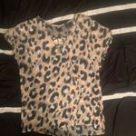 Leopard Print Sheer Women's Top Black Size M Photo 1