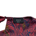 VICI Collection Red Floral Long Sleeve Mini Wrap Dress Size S Small Photo 1