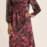 Sofia Jeans Women's Empire Dress with Long Sleeves, Mid Calf size M Purple Size M Photo 0