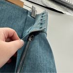 Derek Lam 10 Crosby LTD Light Denim Asymmetric Ruffle Slit Long Pencil Skirt 10 Blue Photo 4