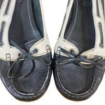 Coach  Black & White Leather Slip On Boat Shoe Loafers Women SZ 6.5 Photo 7