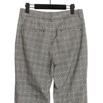 ZARA  Checkered Plaid High Rise Trouser Dress Pant Belt Loops Cuffed Hems 4 Grey Photo 5