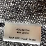 Eileen Fisher Linen Blend Gray Woven Open Front Fringe Trim Long Sleeve Jacket S Photo 6